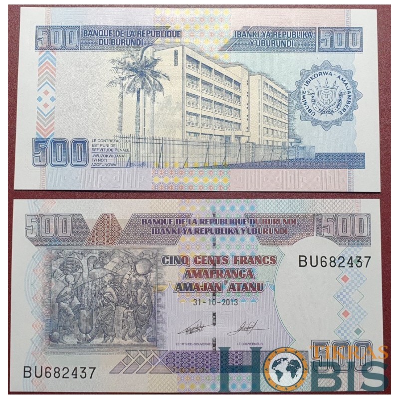 Burundi 500 francs, 2013 P-45c