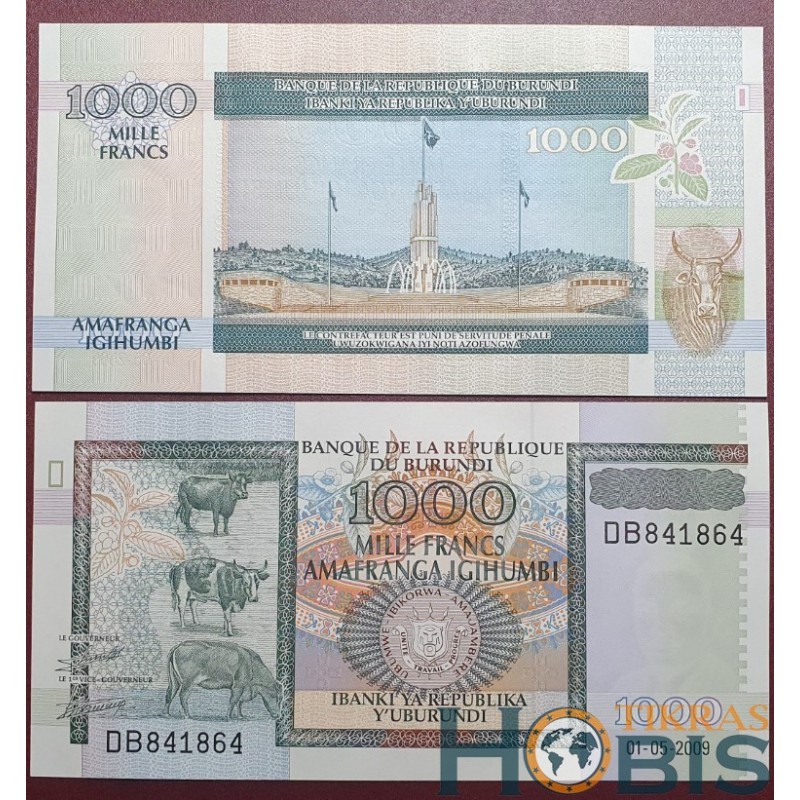 Burundi 1000 francs, 2009 P-46