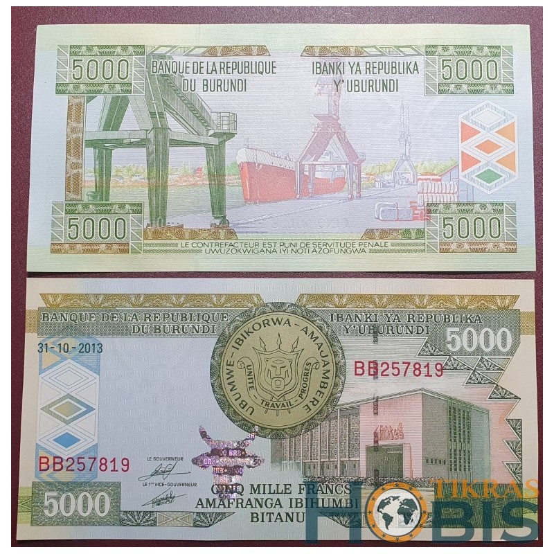 Burundis 5000 frankų, 2013 P-48c