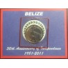 Belizas 2 doleriai, 2011 Nepriklausomybės 30 KM139