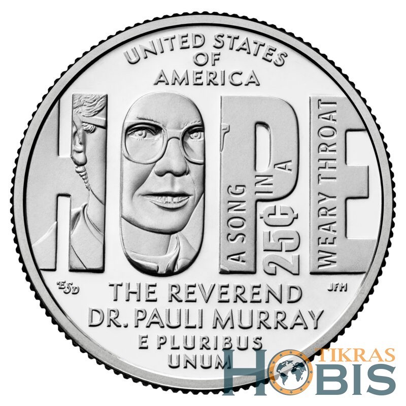 JAV 25 centai, 2024 Dr. Pauli Murray UC406