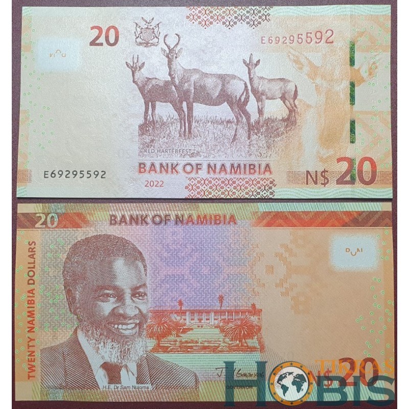 Namibia 20 dollars, 2022 P-17c