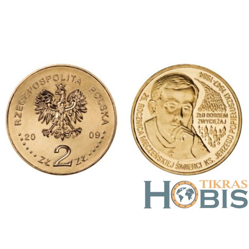 Poland 2 zlote, 2009 25th Jerzy Popieluszko Y700