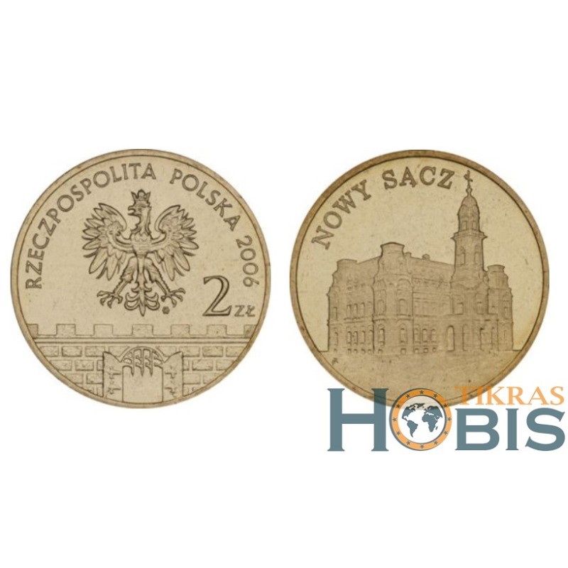 Lenkija 2 zlotai, 2006 Nowy Sacz