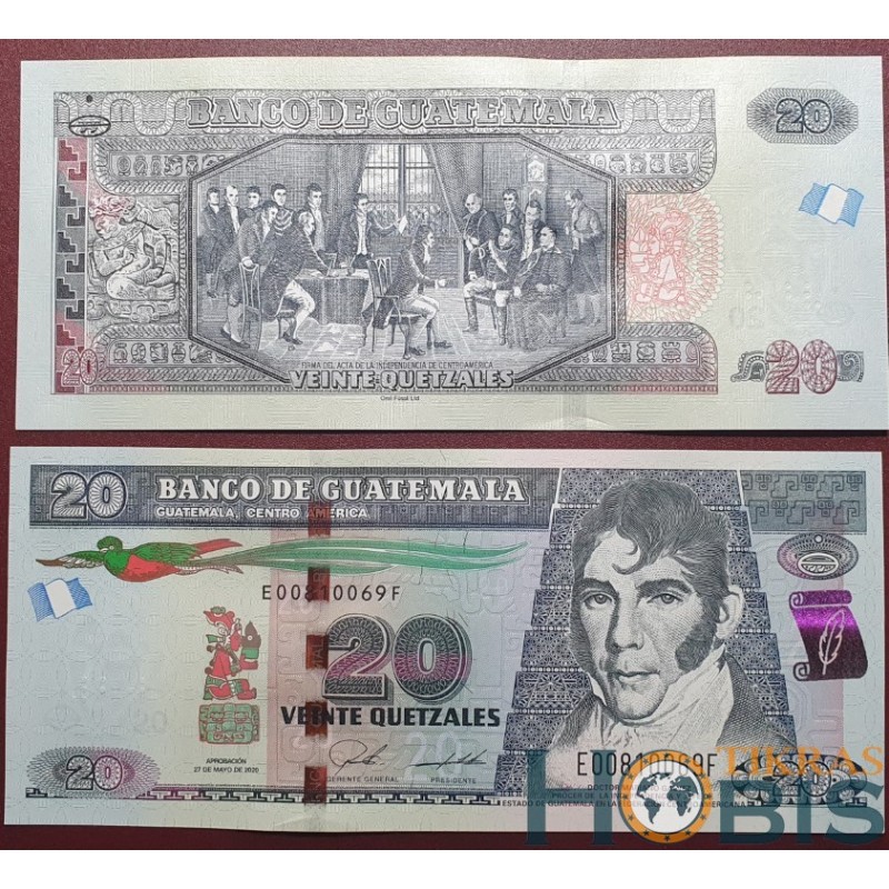 Guatemala 20 Quetzales, 2020 P-124