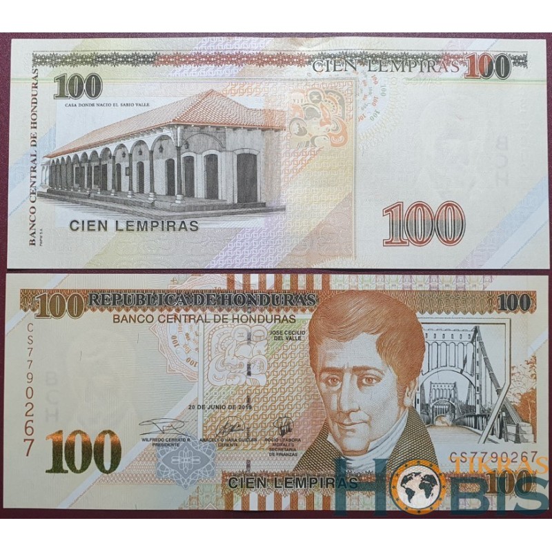 Hondūras 100 lempirų, 2019 P-102d