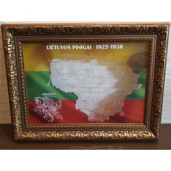 Rėmelis Lietuvos monetoms Nr. 86 - 1925-1938 skaidrus plastikas