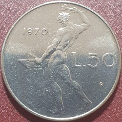 Italija 50 lirų, 1970 KM95.1