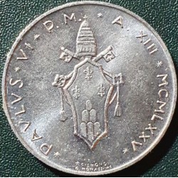 Vatikanas 1 lira, 1970-1977 KM116