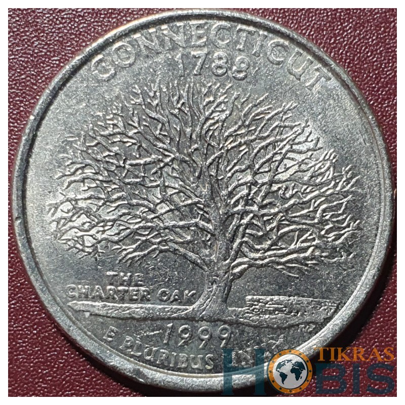 US 25 cents, 1999 Connecticut KM297