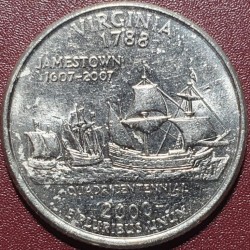 USA 25 cents, 2000 Virginia...