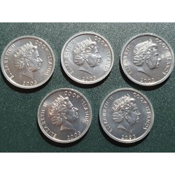 Cook Islands 1 cent  2003, 5 pcs. set