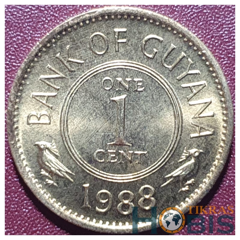 Gajana 1 centas, 1967-1992 KM31