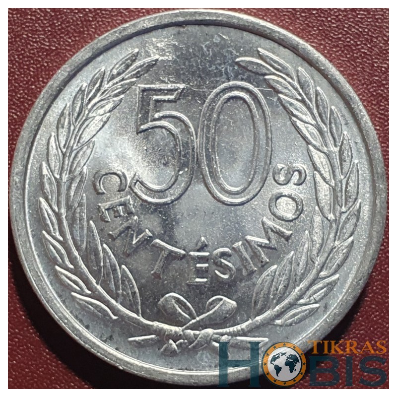 Uruguay 50 centésimos, 1965 KM45