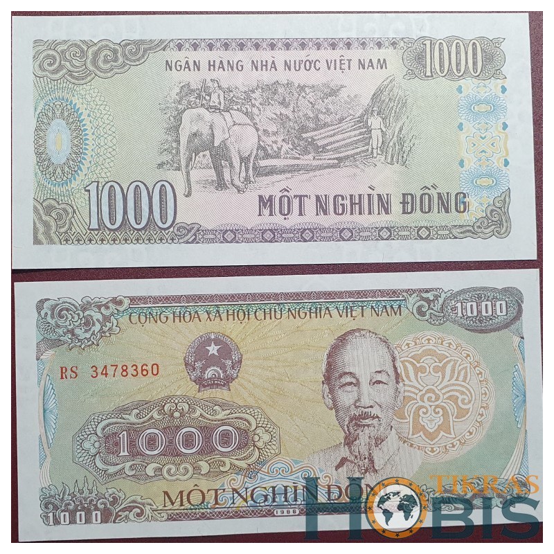 Vietnam 1000 Dong, 1988 P-106a