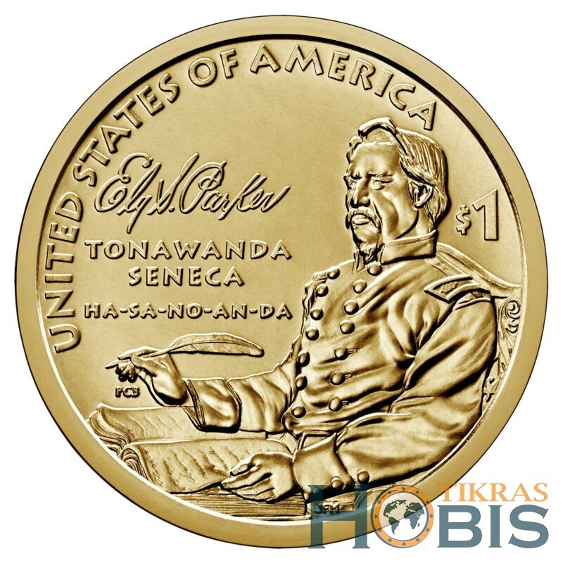 JAV 1 doleris, 2022 Indėnai, Ely Samuel Parker UC139