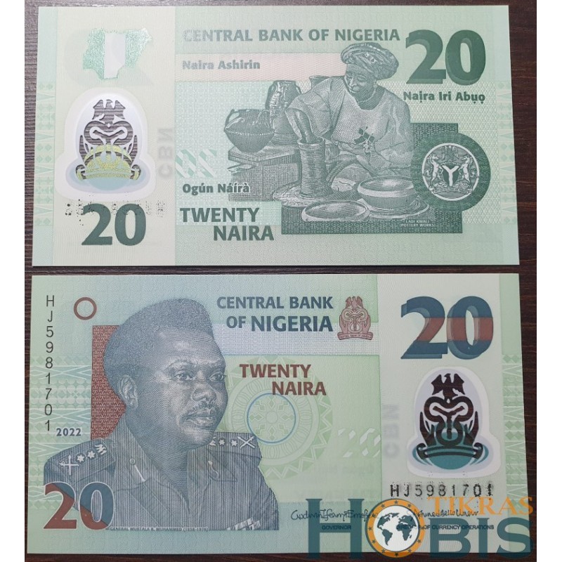 Nigerija 20 naira, 2022 P-34r
