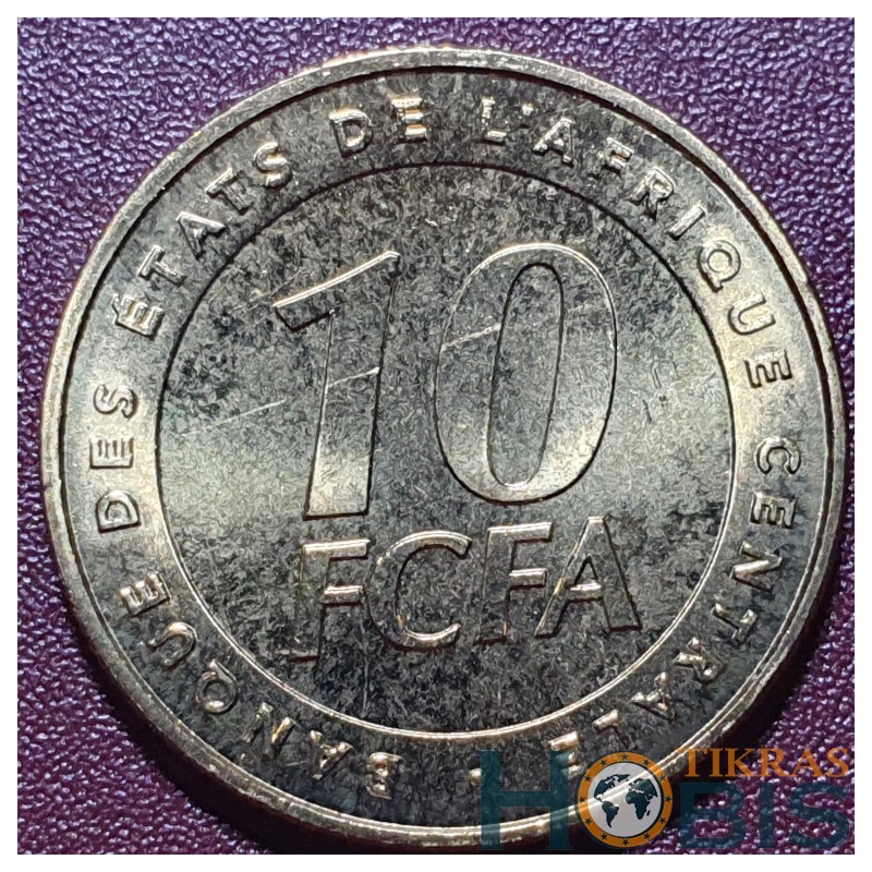 Centrinė Afrika (BEAC) 10 frankų, 2006 KM19