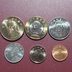 Taiwan 2001-2023 set of 6...