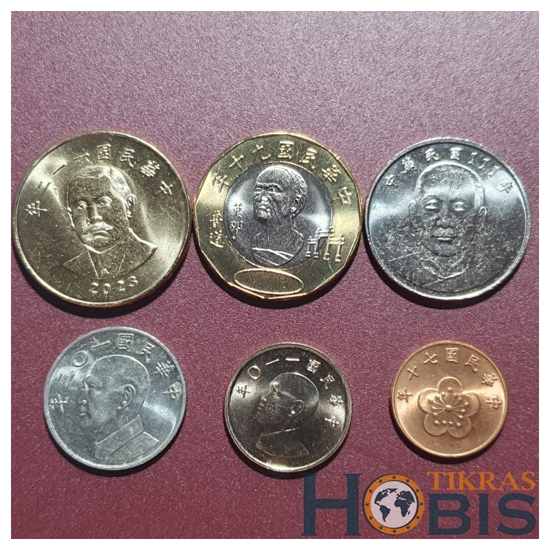 Taivanas 2001-2023 metų 6 monetų setas