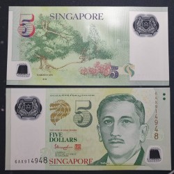 Singapore 5 dollars, 2022...