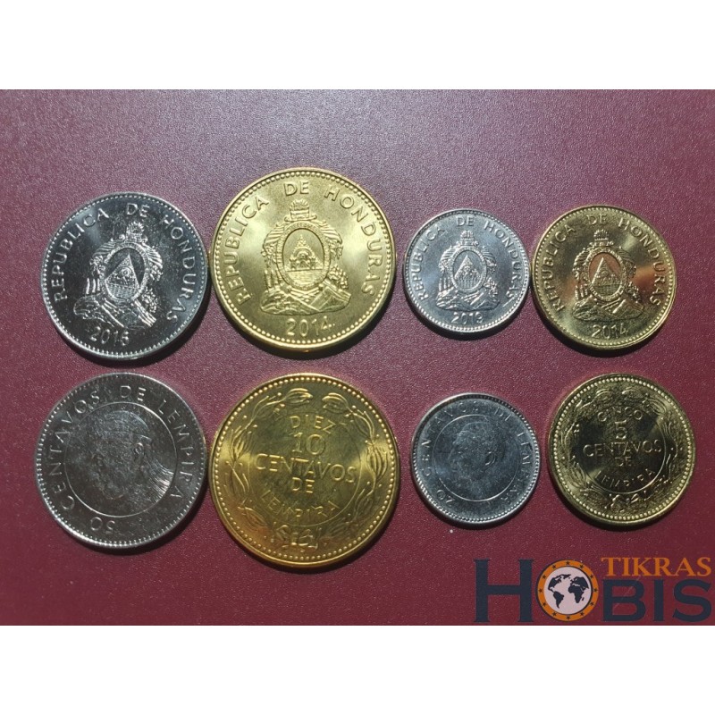 Honduras, 2014-2019 centavos, 4 pcs. set
