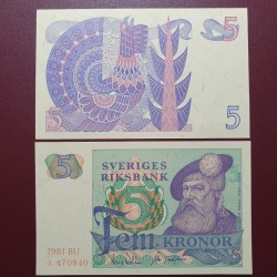 Švedija 5 Kronor, 1981 P-51d.4