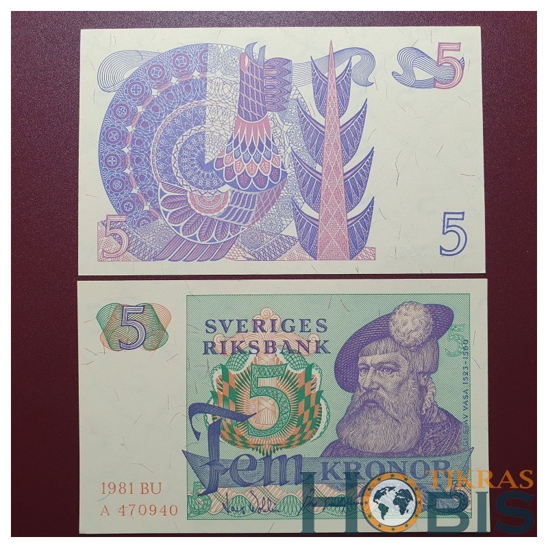 Sweden 5 Kronor, 1981 P-51d.4