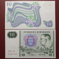 Sweden 10 Kronor, 1971 P-52c.1