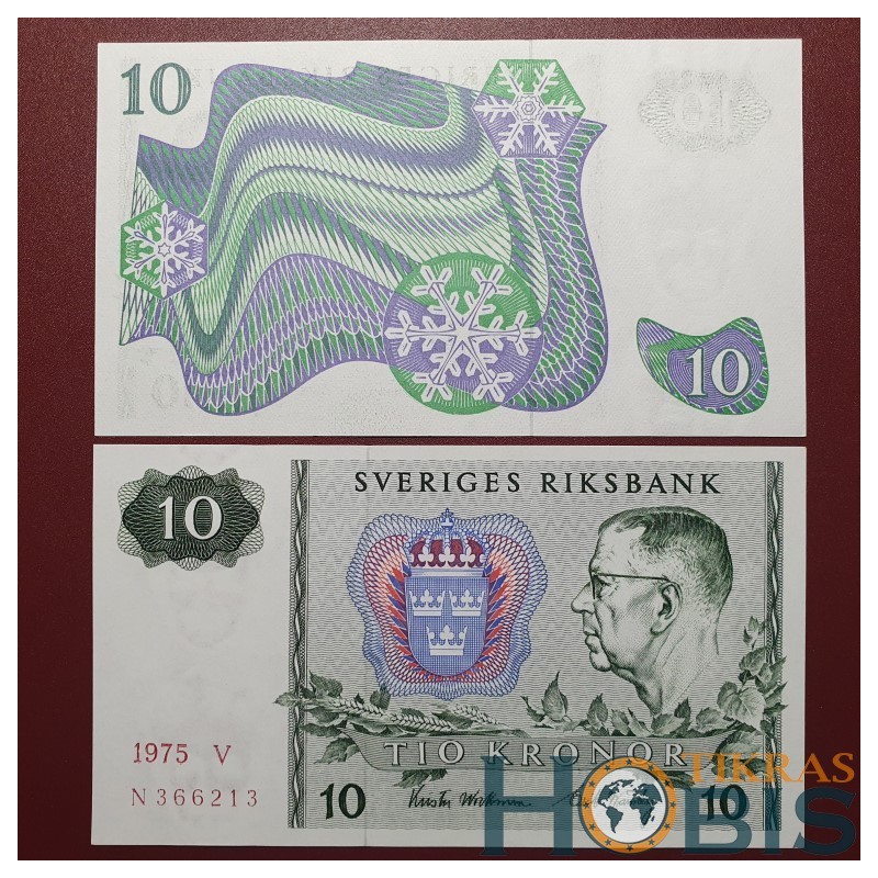 Švedija 10 Kronor, 1975 P-52c.3