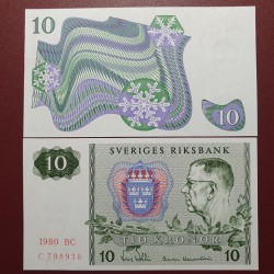 Švedija 10 Kronor, 1980...