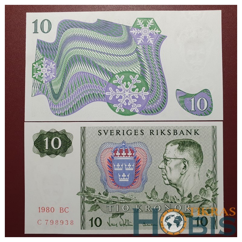Švedija 10 Kronor, 1980 P-52e.1