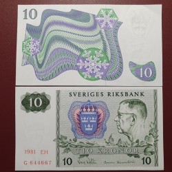 Švedija 10 Kronor, 1981...