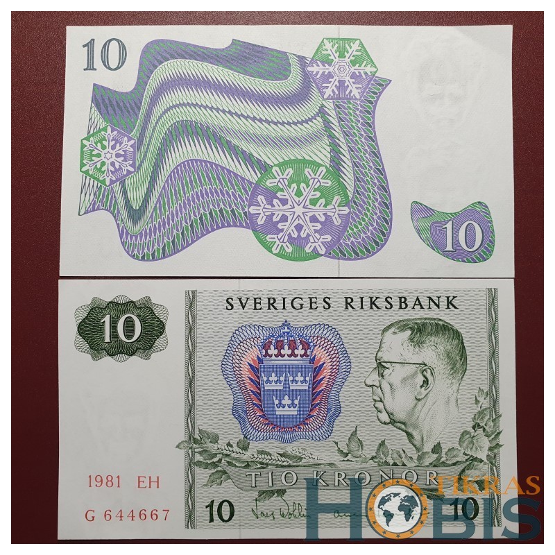Švedija 10 Kronor, 1981 P-52e.2