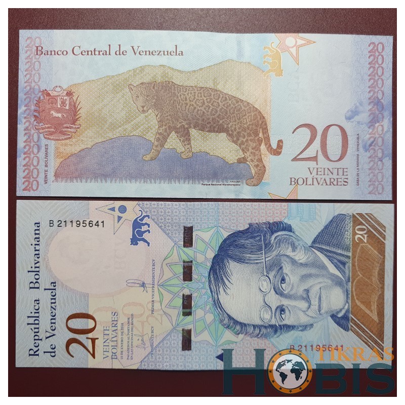 Venesuela 20 bolivarų, 2018 P-104a