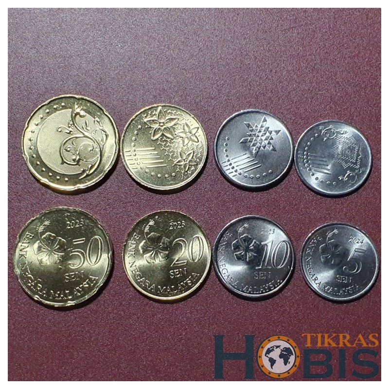 Malaysia 5, 10, 20, 50 sen, 2023 set