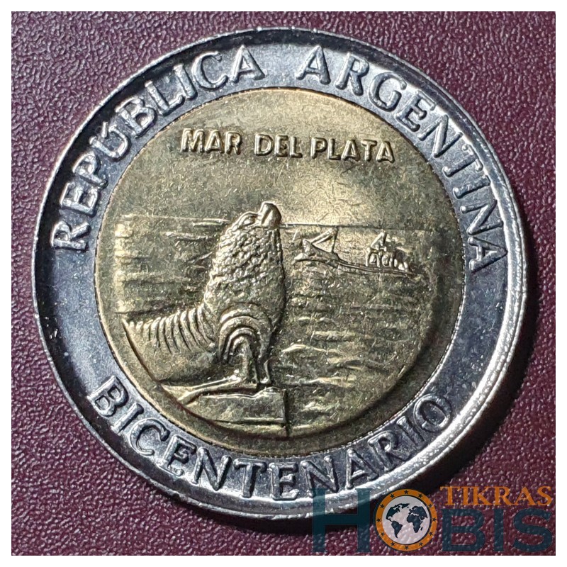 Argentina 1 pesas, 2010 Mar del Plata KM158
