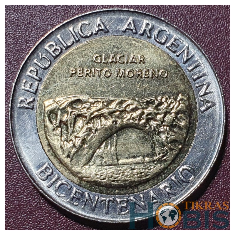 Argentina 1 pesas, 2010 Perito Moreno ledynas KM160
