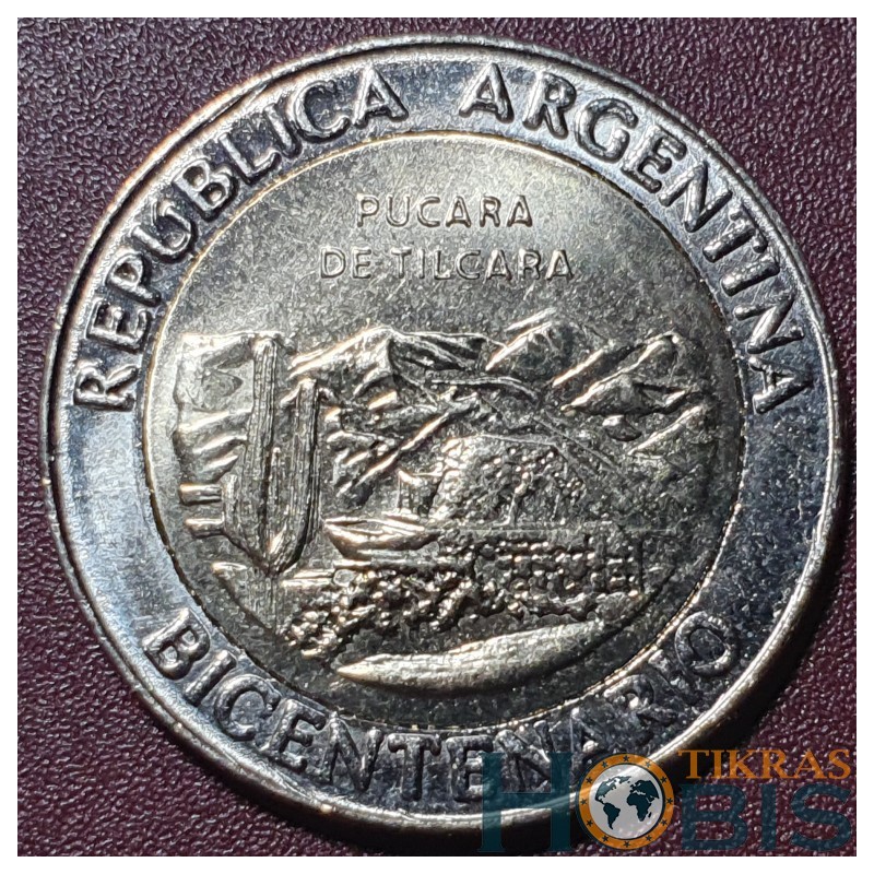 Argentina 1 pesas, 2010 Pukara de Tilkara KM159