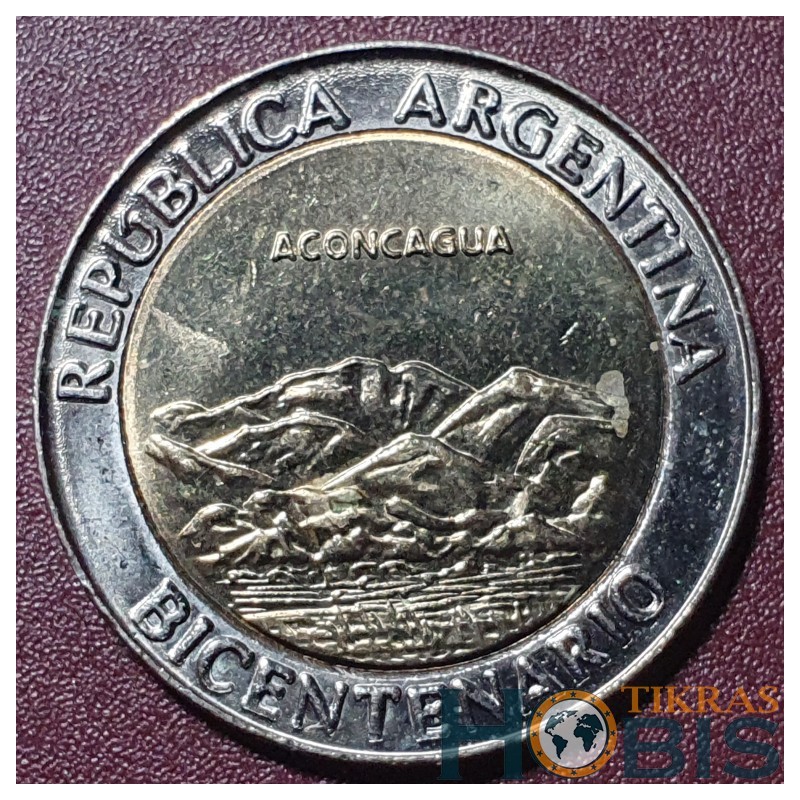 Argentina 1 peso, 2010 Aconcagua KM157
