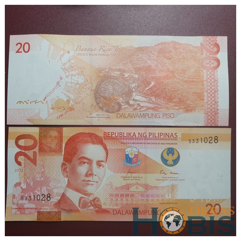 Filipinai 20 Piso, 2022 P-230a.1