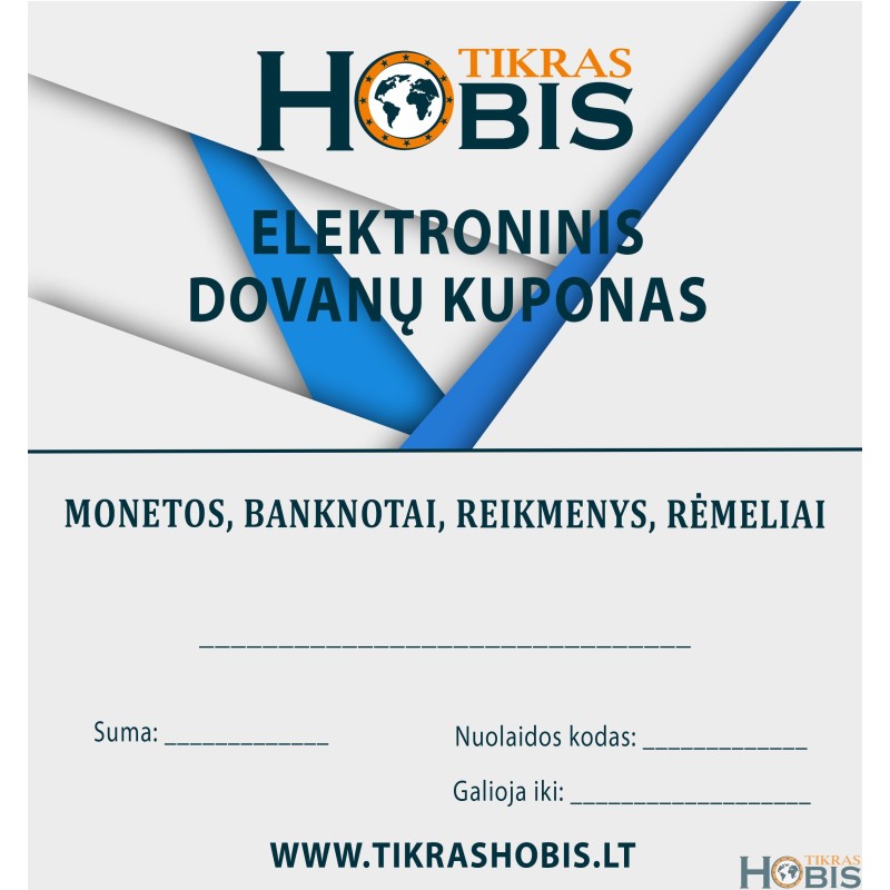 Tikras Hobis dovanų kuponas - ELEKTRONINIS