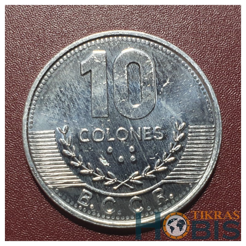 Costa Rica 10 colones, 2016-2018 UC2