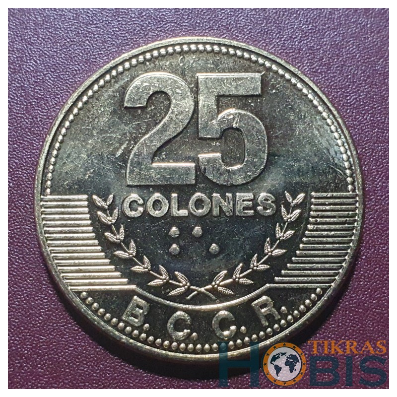 Costa Rica 25 colones, 2017 KM229c