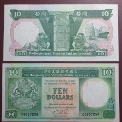 Hong Kong  10 Dollars, 1990...