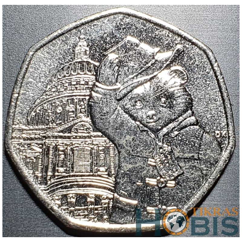 Anglija 50 pensų, 2019 Padingtono lokys UC1024