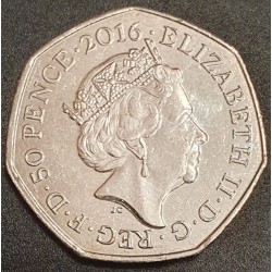 Anglija 50 pensų, 2016 Voverės Nutkin 150 UC126