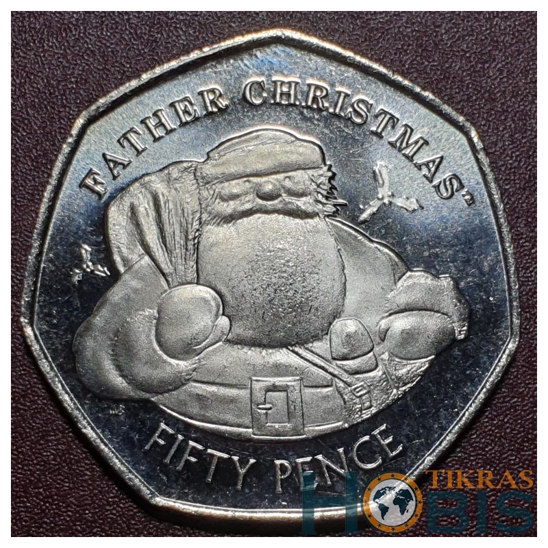 Gibraltaras 50 pensų, 2018 Kalėdų Senelis UC120