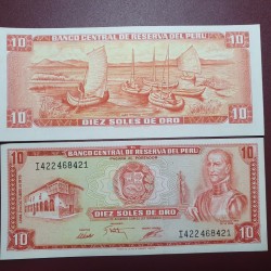 Peru 10 Soles de Oro, 1975...