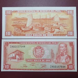 Peru 10 Soles de Oro, 1976...